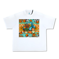 White Thanksgiving Truck With Turkey Urban Heavy Tee - Artiststas