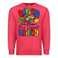 Cardinal autism is not a disability it's a different abilit Premium Sweatshirt - LillyAllenDesigns