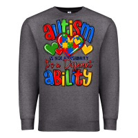 Charcoal Heather autism is not a disability it's a different abilit Premium Sweatshirt - LillyAllenDesigns