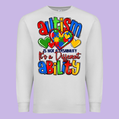 Autism Is Not A Disability It's A Different Abilit Premium Sweatshirt Designed By Lillyallendesigns