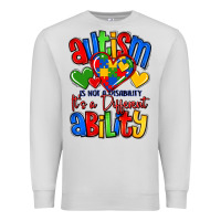 Dove Grey autism is not a disability it's a different abilit Premium Sweatshirt - LillyAllenDesigns