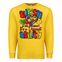 Lemon autism is not a disability it's a different abilit Premium Sweatshirt - LillyAllenDesigns