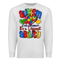 Oatmeal Heather autism is not a disability it's a different abilit Premium Sweatshirt - LillyAllenDesigns