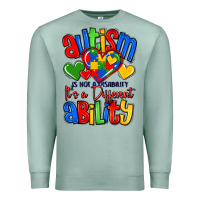 Seafoam autism is not a disability it's a different abilit Premium Sweatshirt - LillyAllenDesigns