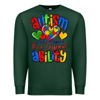 Sports Green autism is not a disability it's a different abilit Premium Sweatshirt - LillyAllenDesigns