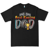 Black best racing dad Premium Tee - texasbilliewilder
