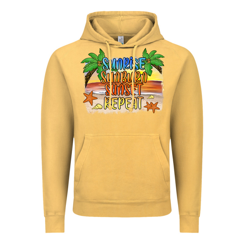 Sunrise Sunburn Sunset Repeat2 Vintage Hoodie by JahusDesignShop | Teevron