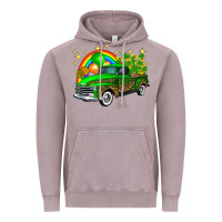Vintage Zinc st patricks shamrock gold rainbow balloon candy truck Vintage Hoodie - FaDigitalArtStudio
