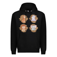Black Safari Baby Animal Clipart Premium Hoodie - Bettercallsaul