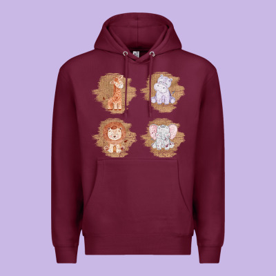 Safari Baby Animal Clipart Premium Hoodie Designed By Bettercallsaul