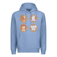 Colony Blue Safari Baby Animal Clipart Premium Hoodie - Bettercallsaul