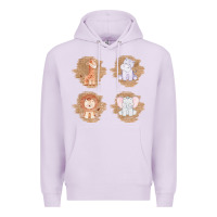 Lilac Safari Baby Animal Clipart Premium Hoodie - Bettercallsaul
