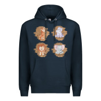 Navy Safari Baby Animal Clipart Premium Hoodie - Bettercallsaul