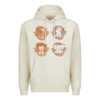 Oatmeal Heather Safari Baby Animal Clipart Premium Hoodie - Bettercallsaul