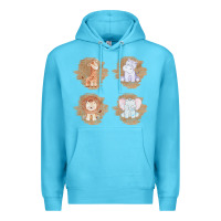 Ocean Blue Safari Baby Animal Clipart Premium Hoodie - Bettercallsaul