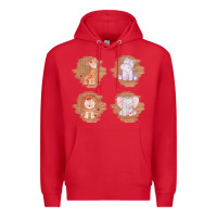 Red Safari Baby Animal Clipart Premium Hoodie - Bettercallsaul