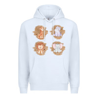 White Safari Baby Animal Clipart Premium Hoodie - Bettercallsaul