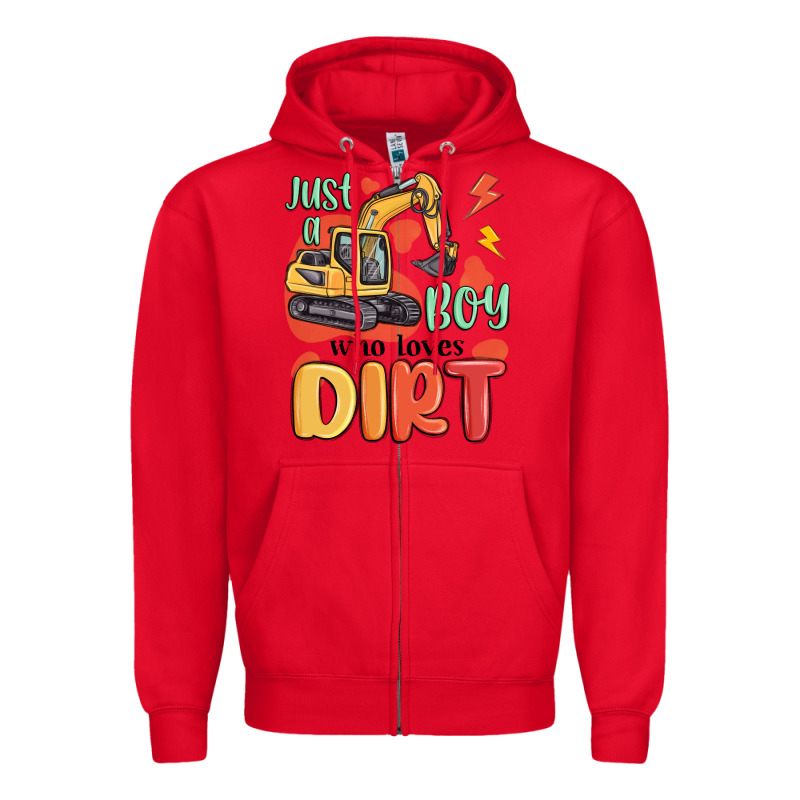 Just A Boy Who Loves Dirt Zipper Hoodie by MaliasSmallBusiness | Teevron