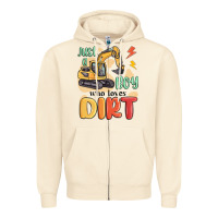 Sandshell just a boy who loves dirt Zipper Hoodie - MaliasSmallBusiness