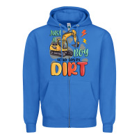 True Royal just a boy who loves dirt Zipper Hoodie - MaliasSmallBusiness