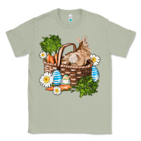 Matcha easter bunny in basket wıth carrot and eggs Classic Tee - AdoDesignShop