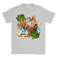 Moon Dust easter bunny in basket wıth carrot and eggs Classic Tee - AdoDesignShop