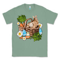 Sage easter bunny in basket wıth carrot and eggs Classic Tee - AdoDesignShop