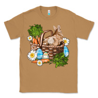 Toasted Coconut easter bunny in basket wıth carrot and eggs Classic Tee - AdoDesignShop