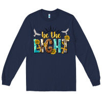 Navy be the light Long Sleeve Tee - NancyCooperArtShop