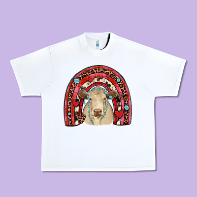 Valentines Charolais  Rainbow Urban Heavy Tee Designed By Jahusdesignshop