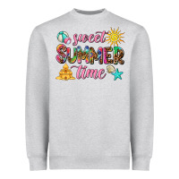 Heather Grey sweet summer time Heavyweight Sweatshirt - AdoDesignShop