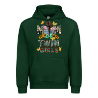 Forest Green mom of twin girls mother's day Urban Hoodie - CowGirlArtShop