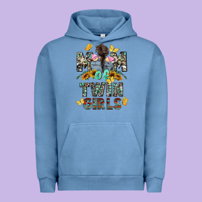 Mom Of Twin Girls Mother's Day Urban Hoodie Designed By Cowgirlartshop