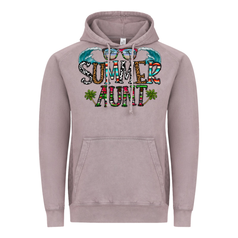 Summer Aunt Vintage Hoodie by CowhideDigitalArt | Teevron