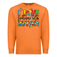Carrot i love someone with autism Premium Sweatshirt - LillyAllenDesigns