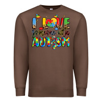 Chestnut i love someone with autism Premium Sweatshirt - LillyAllenDesigns