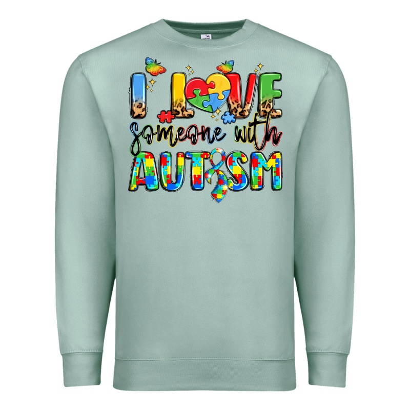 I Love Someone With Autism Premium Sweatshirt by LillyAllenDesigns | Teevron