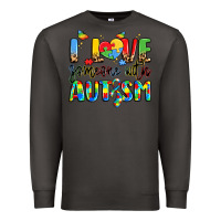 Smoke i love someone with autism Premium Sweatshirt - LillyAllenDesigns