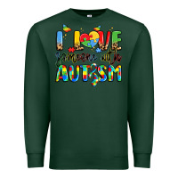 Sports Green i love someone with autism Premium Sweatshirt - LillyAllenDesigns