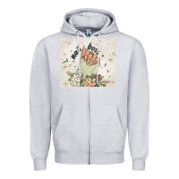 Heather Grey nail boss Zipper Hoodie - MaliasSmallBusiness