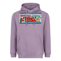 Lavender christmas is coming license plate Heavyweight Hoodie - BundleAndBundleShop