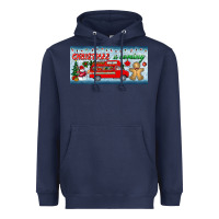 Navy christmas is coming license plate Heavyweight Hoodie - BundleAndBundleShop