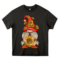 Asphalt western gnome with sunflowers Heavy Core Tee - texasbilliewilder