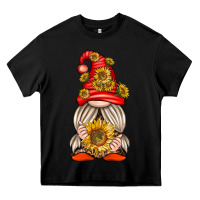 Black western gnome with sunflowers Heavy Core Tee - texasbilliewilder