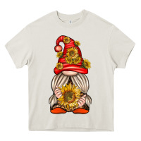 Cream western gnome with sunflowers Heavy Core Tee - texasbilliewilder