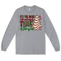 Heather Grey it's the most wonderful time of the year christmas tree cake Long Sleeve Tee - Jasminsmagicworld