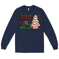 Navy it's the most wonderful time of the year christmas tree cake Long Sleeve Tee - Jasminsmagicworld