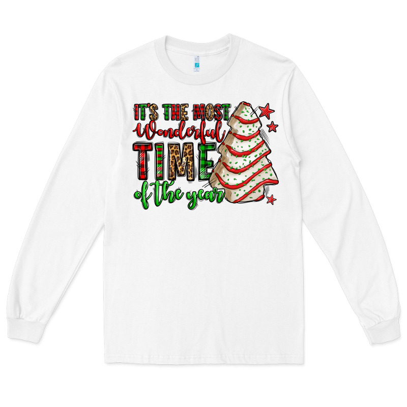 It's The Most Wonderful Time Of The Year Christmas Tree Cake Long Sleeve Tee by Jasminsmagicworld | Teevron