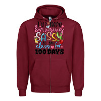 Burgundy 100 days of school Zipper Hoodie - MaliasSmallBusiness
