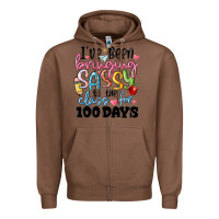 Chestnut 100 days of school Zipper Hoodie - MaliasSmallBusiness